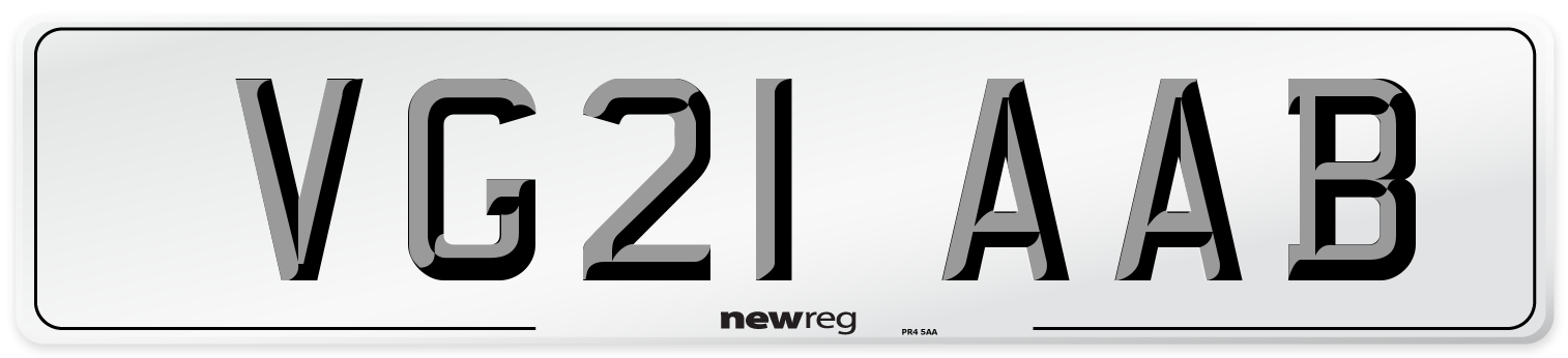 VG21 AAB Number Plate from New Reg